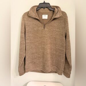Old Navy Men's Zip-Front Sweater in Heathered Tan